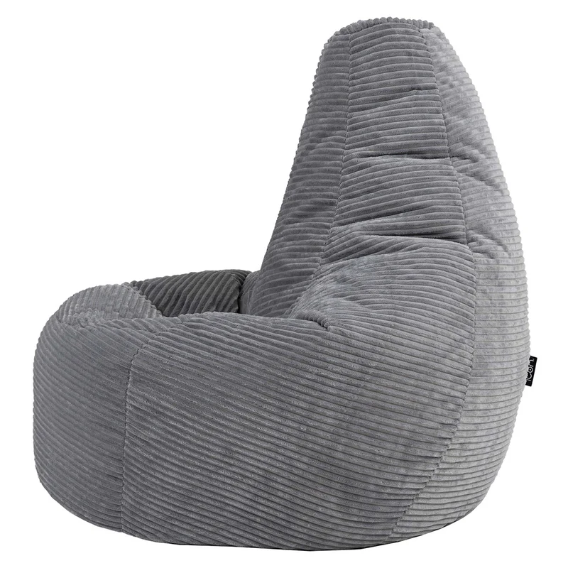 Dalton Recliner Sitzsack XL, Cord, Hellgrau