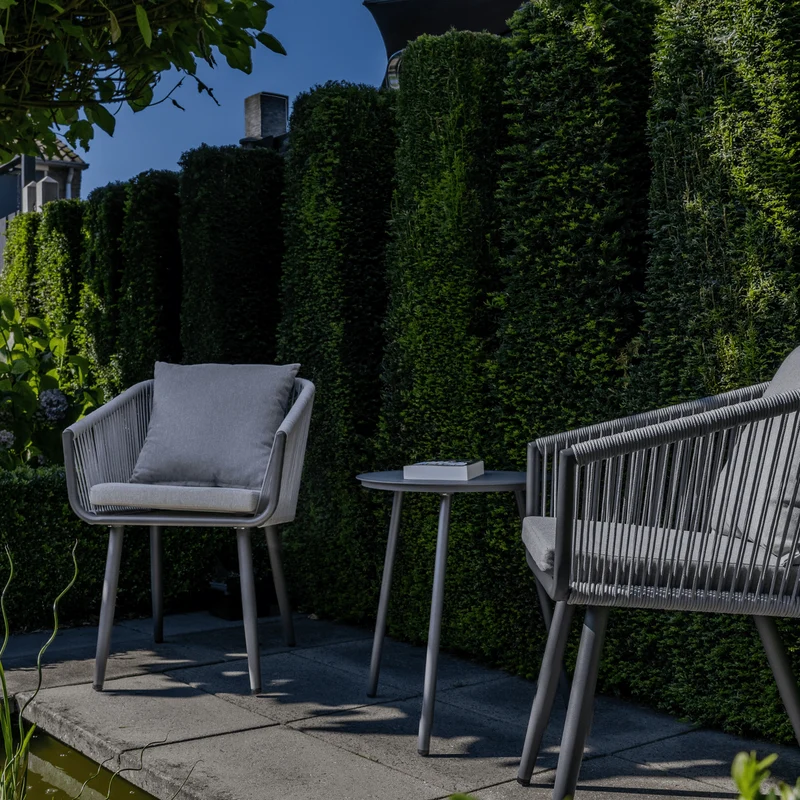 Boender Outdoor Bistroset 3-delig aluminium met ropes antraciet