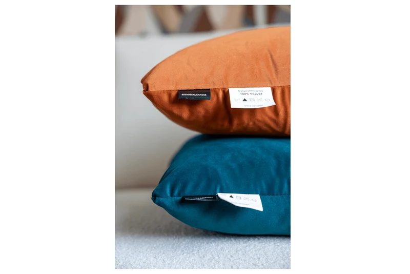 Sierkussens van 2 stuks - 45x45cm – velvet – Burnt oranje