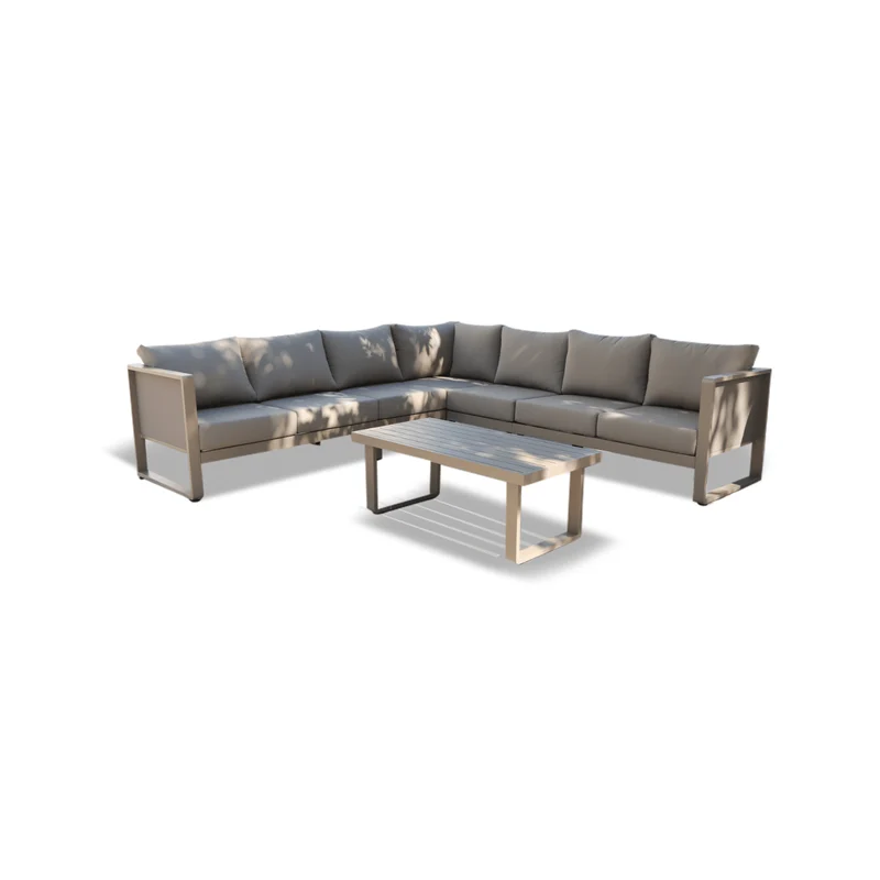 Boender Outdoor Melania hoek loungeset 4-delig aluminium Grijs