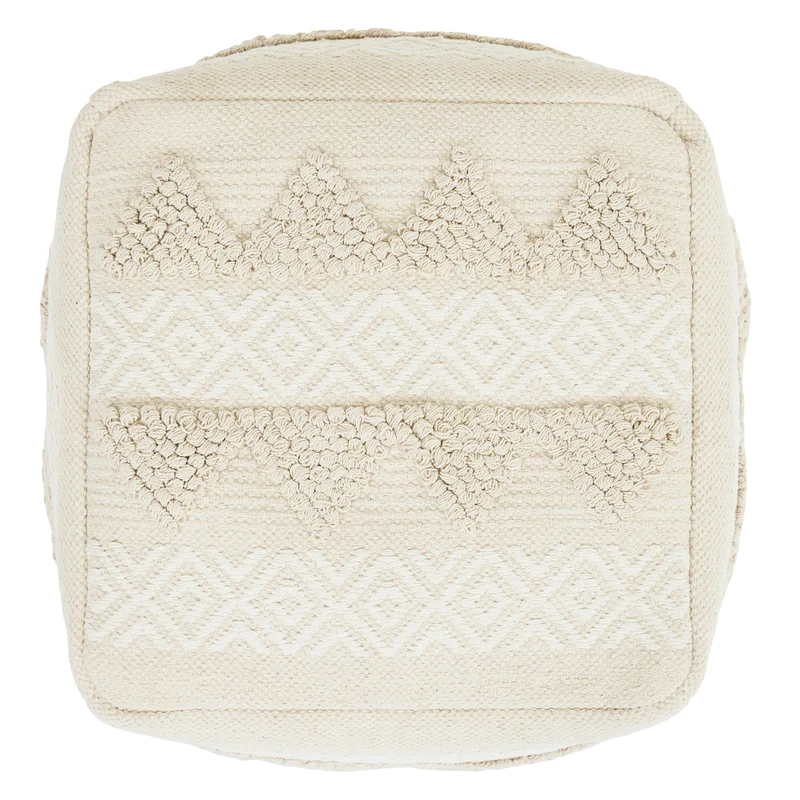 Cali Knotted Square Footstool - Natural