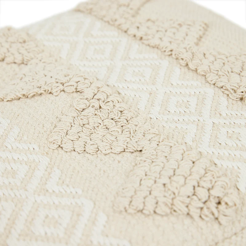 Cali Knotted Square Footstool - Natural