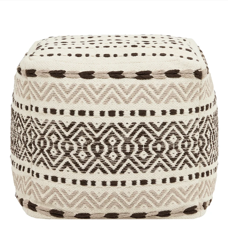 Calli Aztec Quadratischer Fußhocker - Natur