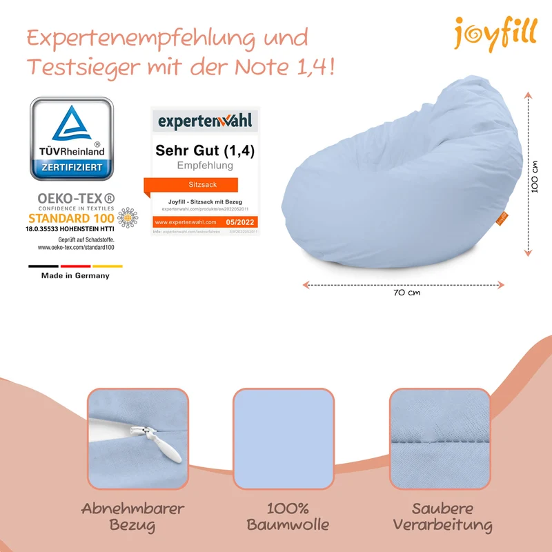 Sitzsack für Groß und Klein (BioFoam gefüllt | 240 L)