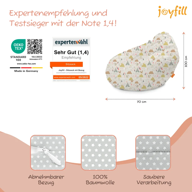 Sitzsack für Groß und Klein (BioFoam gefüllt | 240 L)