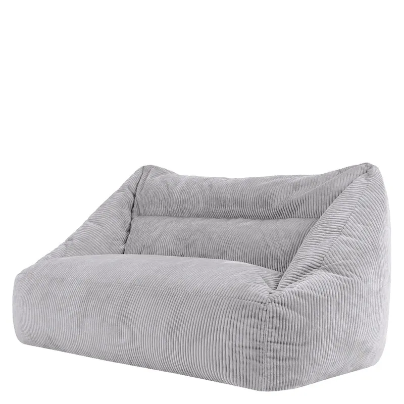 Cecilia Jumbo Cord Bean Bag Sofa - Grey