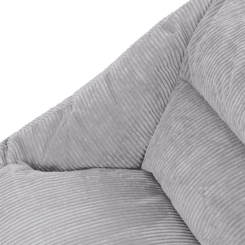 Cecilia Jumbo Cord Bean Bag Sofa - Grey