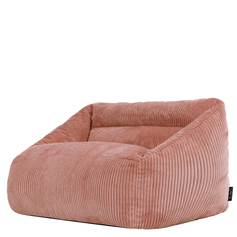 Cecilia Kinder-Sofa und Sitzsack, Cord, Morgenrosa