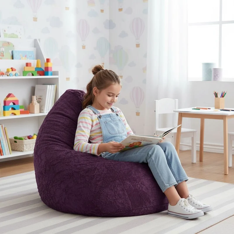 Sitzsack BeanBag Fluffy XL, aubergine