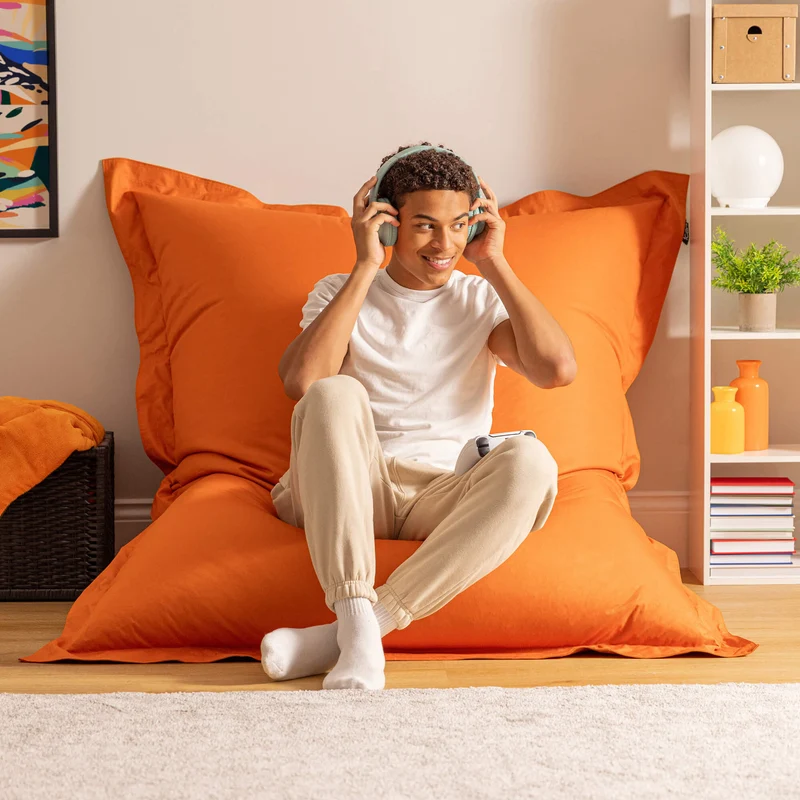Bazaar Bag® Riesen-Sitzsack für drinnen und draußen – Burnt Orange