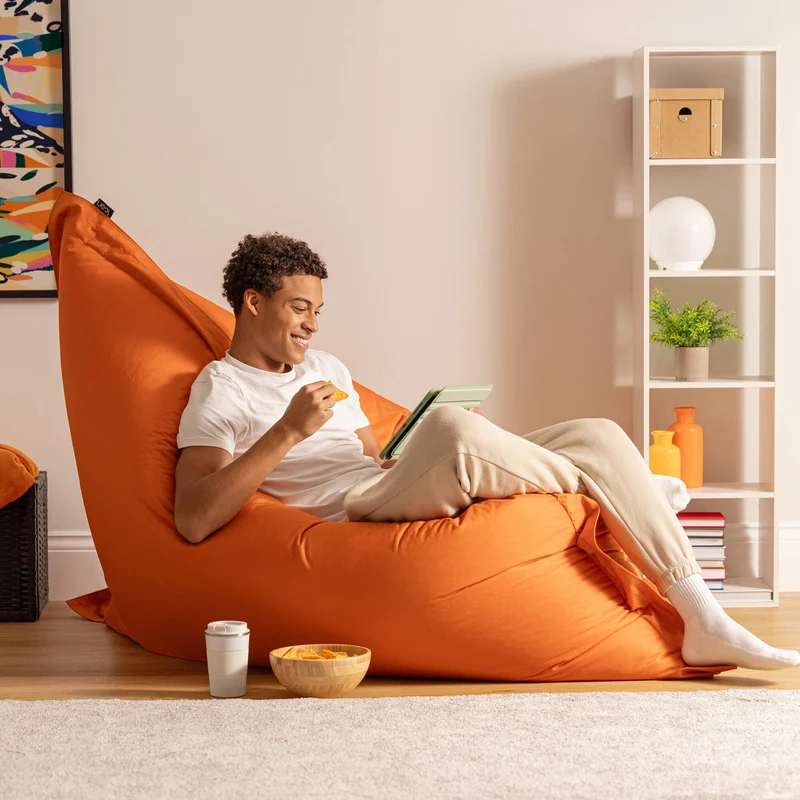 Bazaar Bag® Riesen-Sitzsack für drinnen und draußen – Burnt Orange