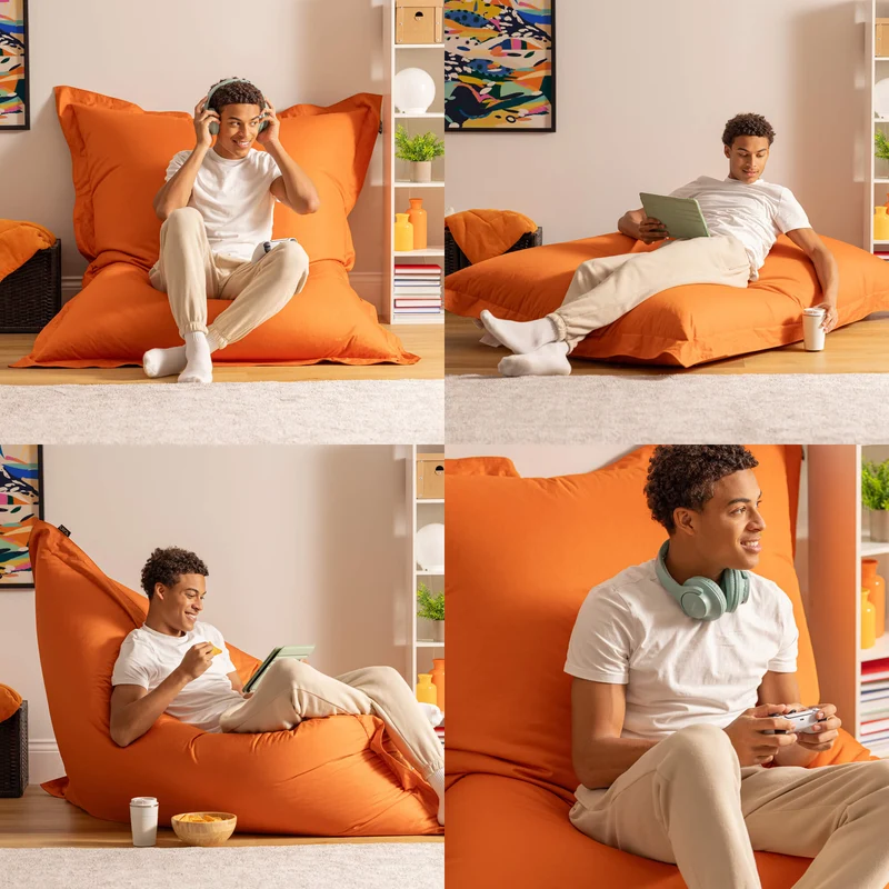 Bazaar Bag® Riesen-Sitzsack für drinnen und draußen – Burnt Orange