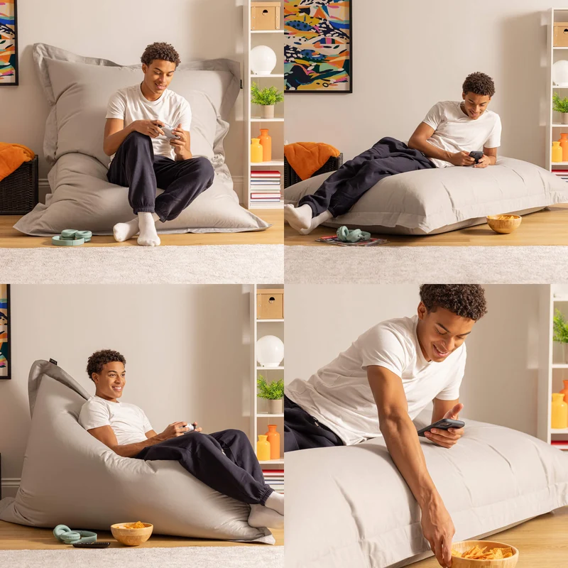 Bazaar Bag® Indoor-Outdoor Riesen-Sitzsack – Grau