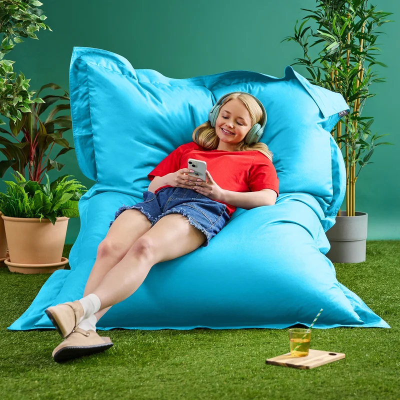 Bazaar Bag® Indoor-Outdoor Riesen-Sitzsack – Aqua