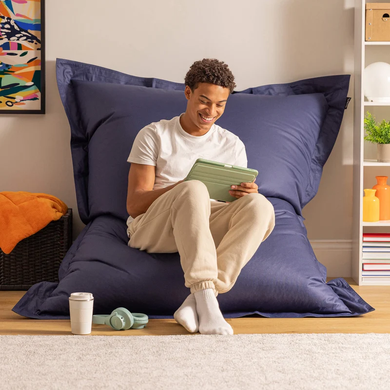 Bazaar Bag® Riesensitzsack für drinnen und draußen – Marineblau