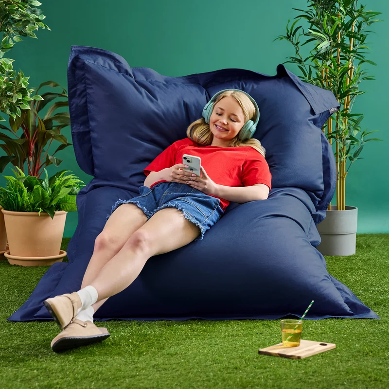 Bazaar Bag® Riesensitzsack für drinnen und draußen – Marineblau