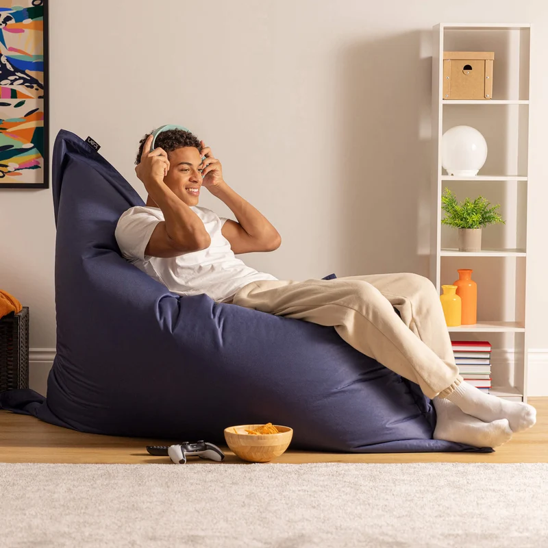 Bazaar Bag® Riesensitzsack für drinnen und draußen – Marineblau