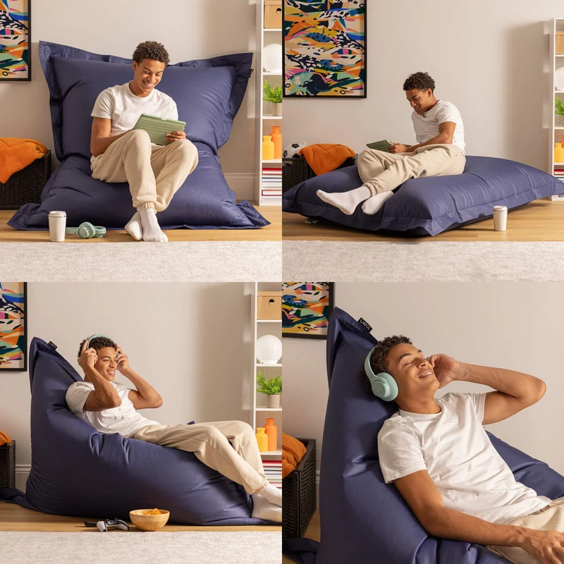 Bazaar Bag® Riesensitzsack für drinnen und draußen – Marineblau