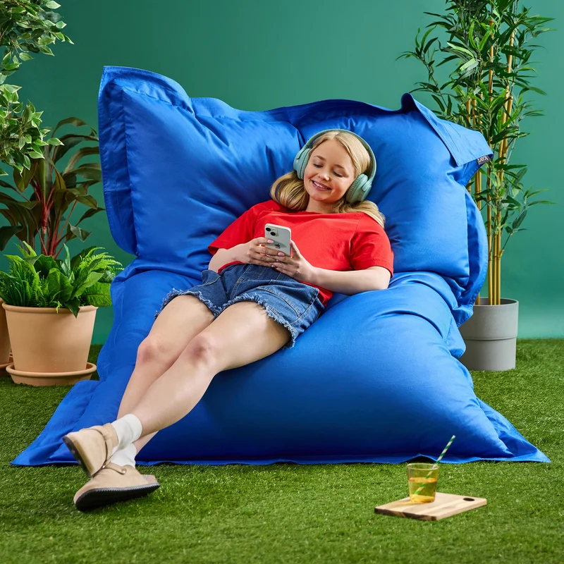 Bazaar Bag® Riesensitzsack für drinnen und draußen - Blau