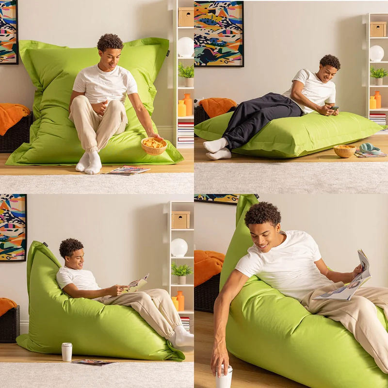 Bazaar Bag® Riesen-Sitzsack für drinnen und draußen – Limettengrün