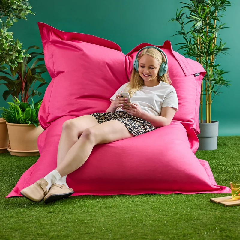 Bazaar Bag® Riesensitzsack für drinnen und draußen – Rosa