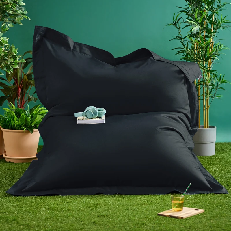 Bazaar Bag® Indoor-Outdoor Riesen-Sitzsack – Schwarz