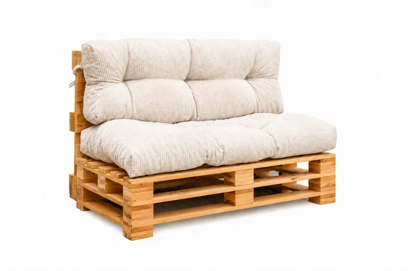 Palettenkissen OSLO CORD – gesteppte Kissen für Palettenmöbel – Indoor