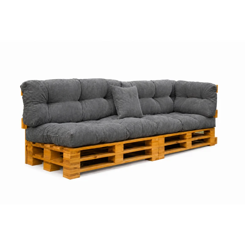 Palettenkissen OSLO CORD – gesteppte Kissen für Palettenmöbel – Indoor