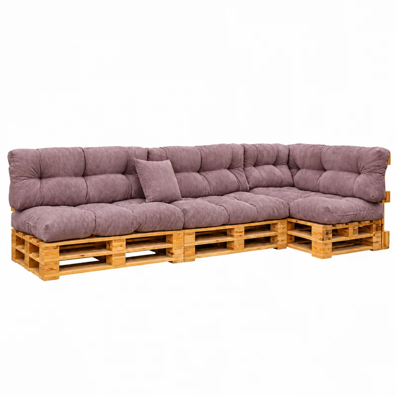 Palettenkissen OSLO CORD – gesteppte Kissen für Palettenmöbel – Indoor
