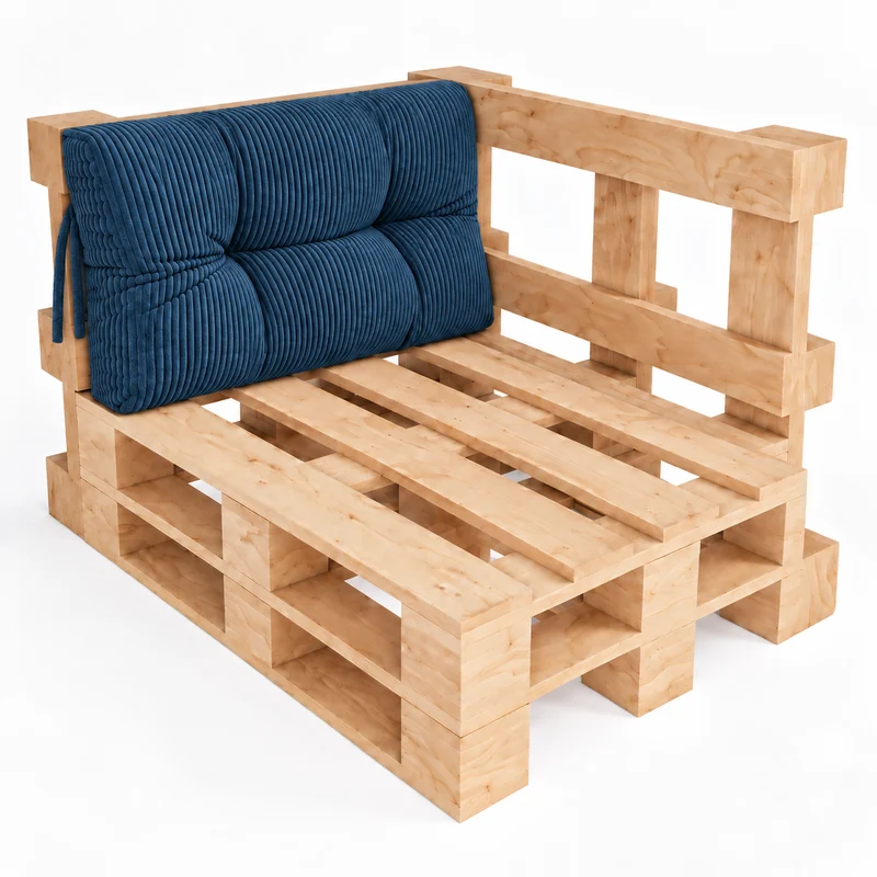 Palettenkissen OSLO CORD – gesteppte Kissen für Palettenmöbel – Indoor