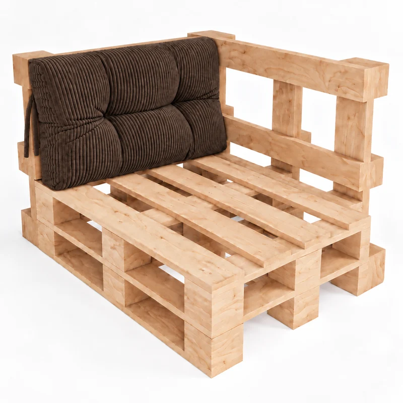 Palettenkissen OSLO CORD – gesteppte Kissen für Palettenmöbel – Indoor