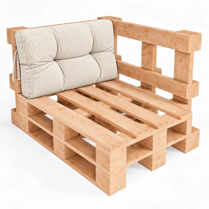 Palettenkissen OSLO CORD – gesteppte Kissen für Palettenmöbel – Indoor