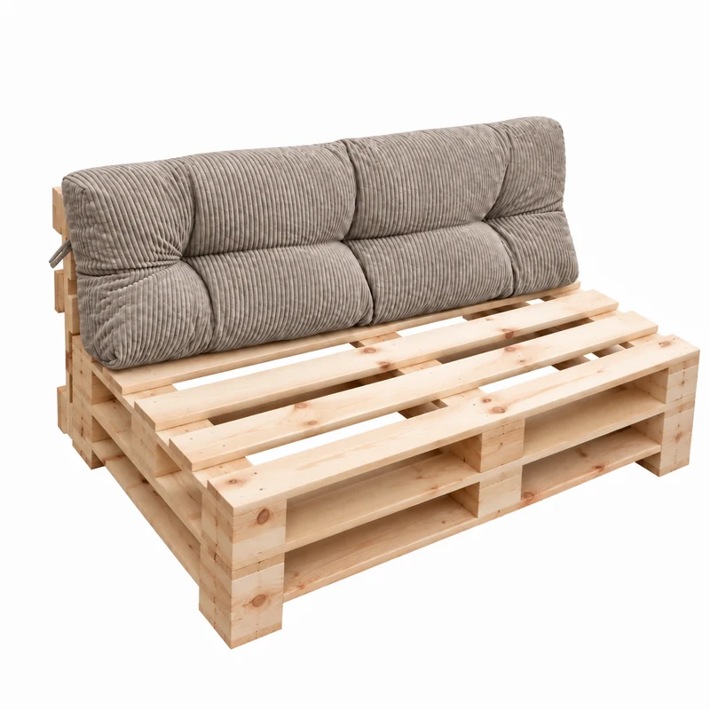 Palettenkissen OSLO CORD – gesteppte Kissen für Palettenmöbel – Indoor
