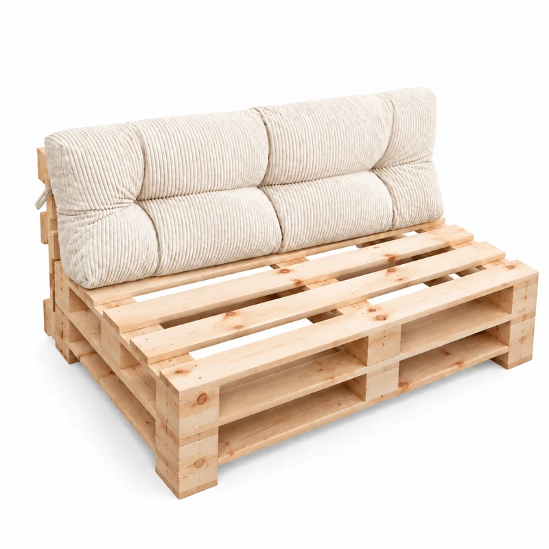 Palettenkissen OSLO CORD – gesteppte Kissen für Palettenmöbel – Indoor