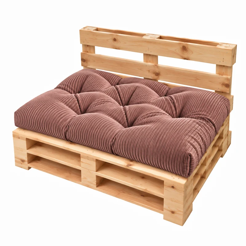 Palettenkissen OSLO CORD – gesteppte Kissen für Palettenmöbel – Indoor