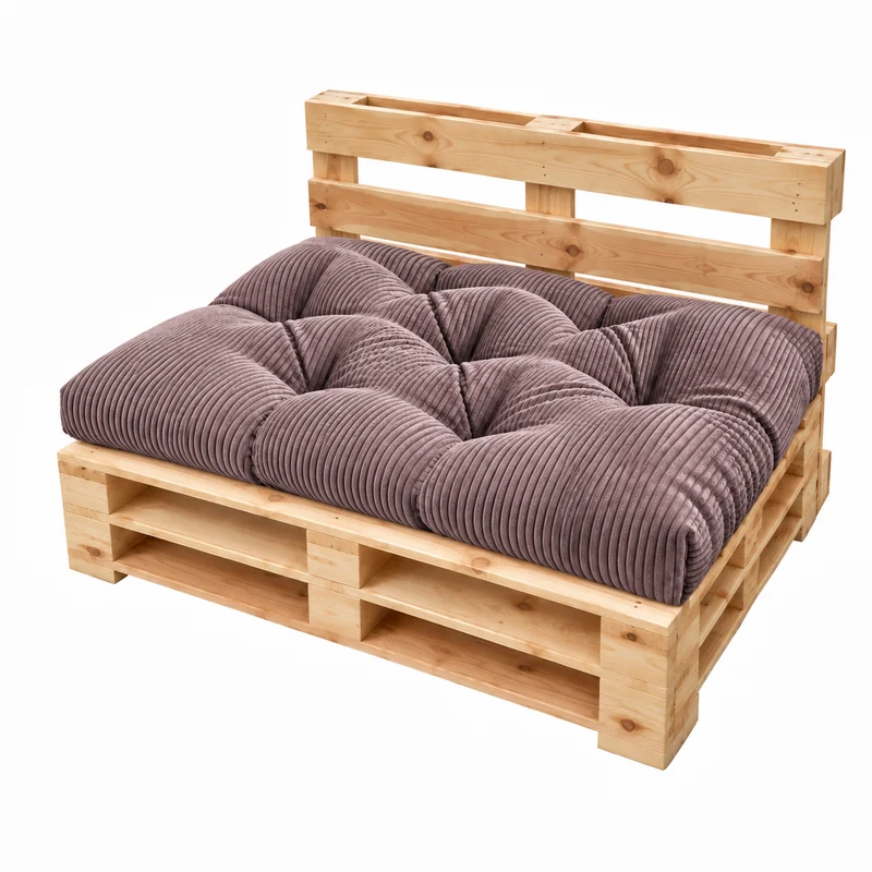 Palettenkissen OSLO CORD – gesteppte Kissen für Palettenmöbel – Indoor