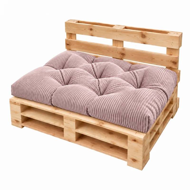 Palettenkissen OSLO CORD – gesteppte Kissen für Palettenmöbel – Indoor