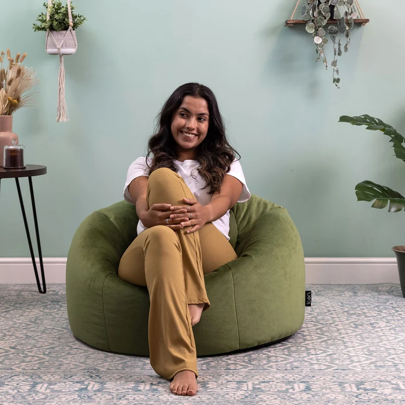 Sitzsack "Kingston Velvet Classic" – Salbeigrün