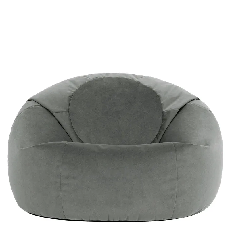 Kingston Velvet Classic Sitzsack – Anthrazitgrau