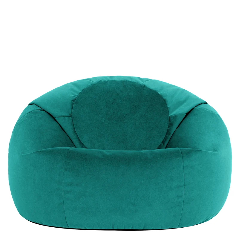 Kingston Samt Klassischer Sitzsack – Petrol