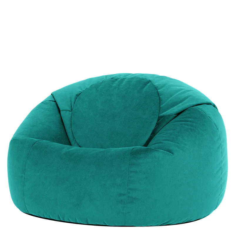 Kingston Samt Klassischer Sitzsack – Petrol