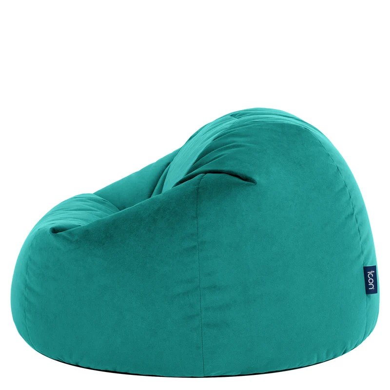 Kingston Samt Klassischer Sitzsack – Petrol