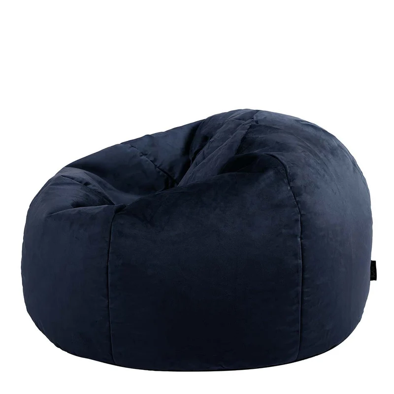 Kingston Samt Klassischer Sitzsack - Mitternachtsblau