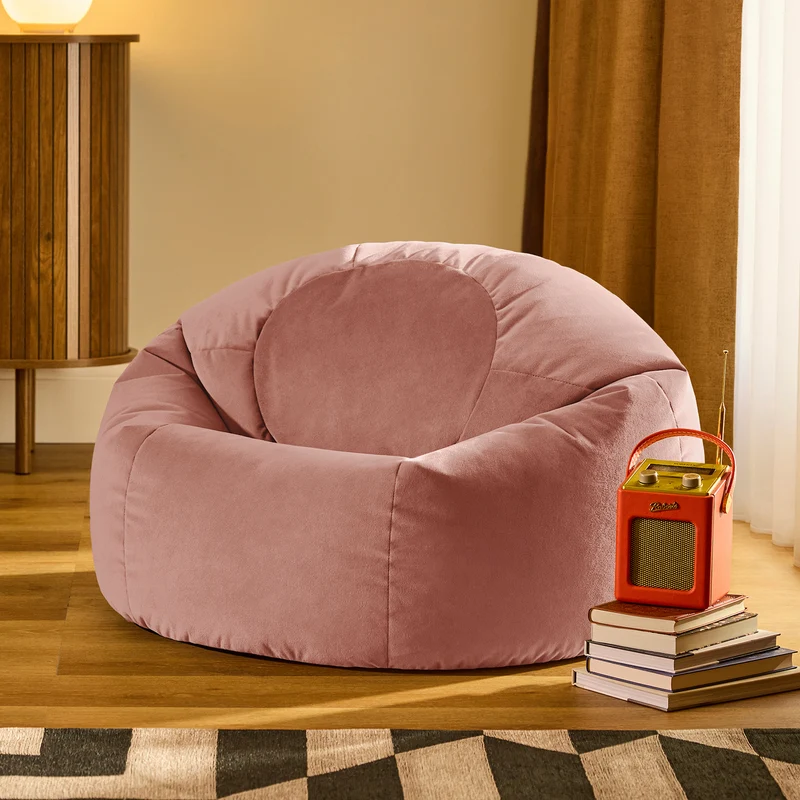 Kingston Velvet Sitzsack Klassik - Rosa