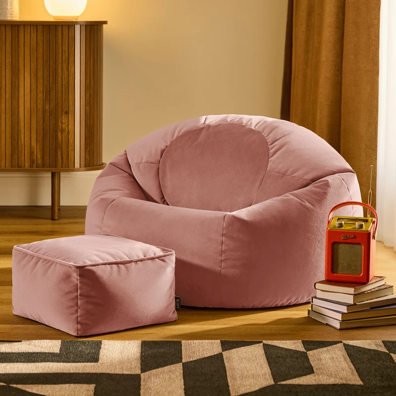 Kingston Velvet Sitzsack Klassik - Rosa