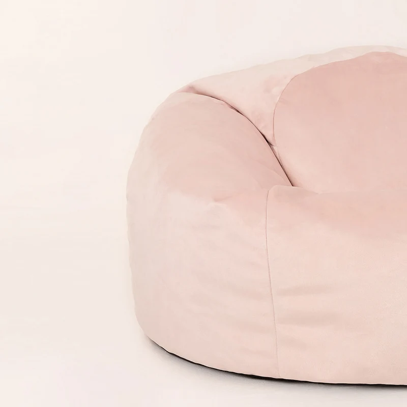 Kingston Samt Klassischer Sitzsack - Rose Dust Pink