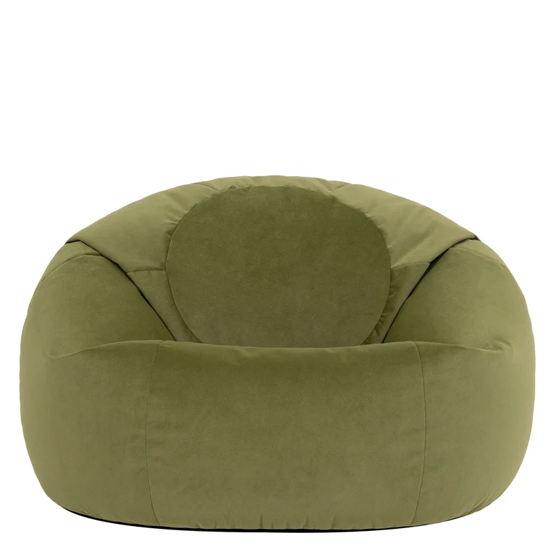 Kingston Velvet Klassischer Sitzsack - Olive