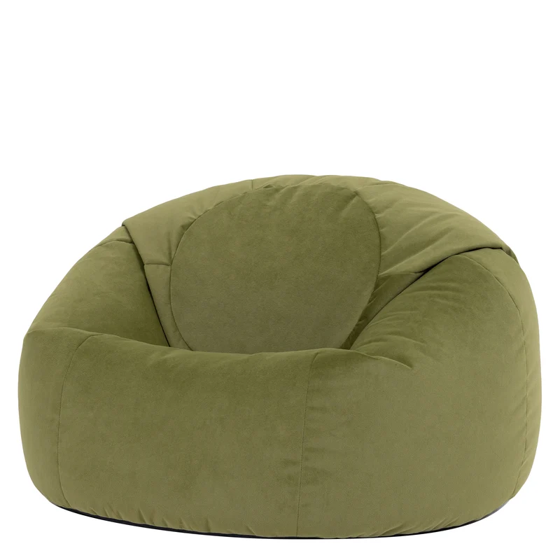 Kingston Velvet Klassischer Sitzsack - Olive