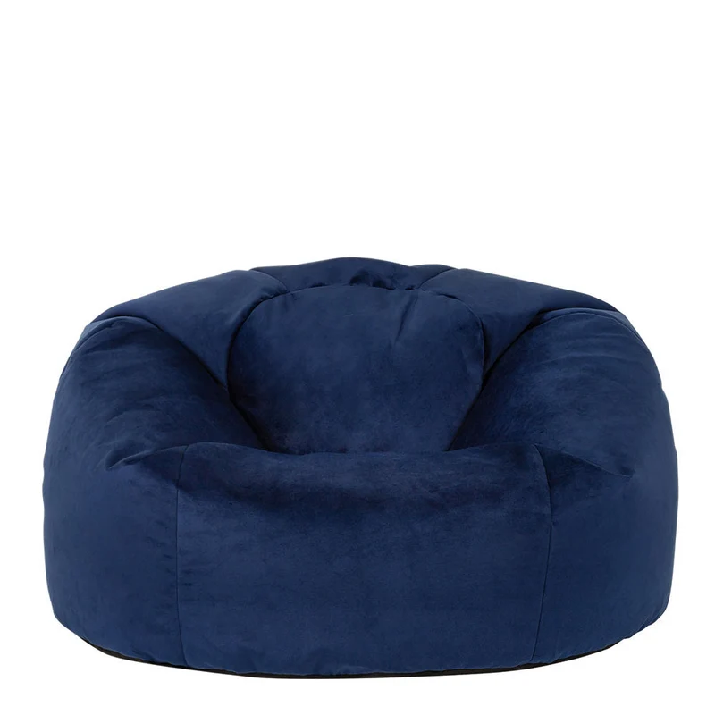 Kingston Velvet Klassischer Sitzsack - Marineblau