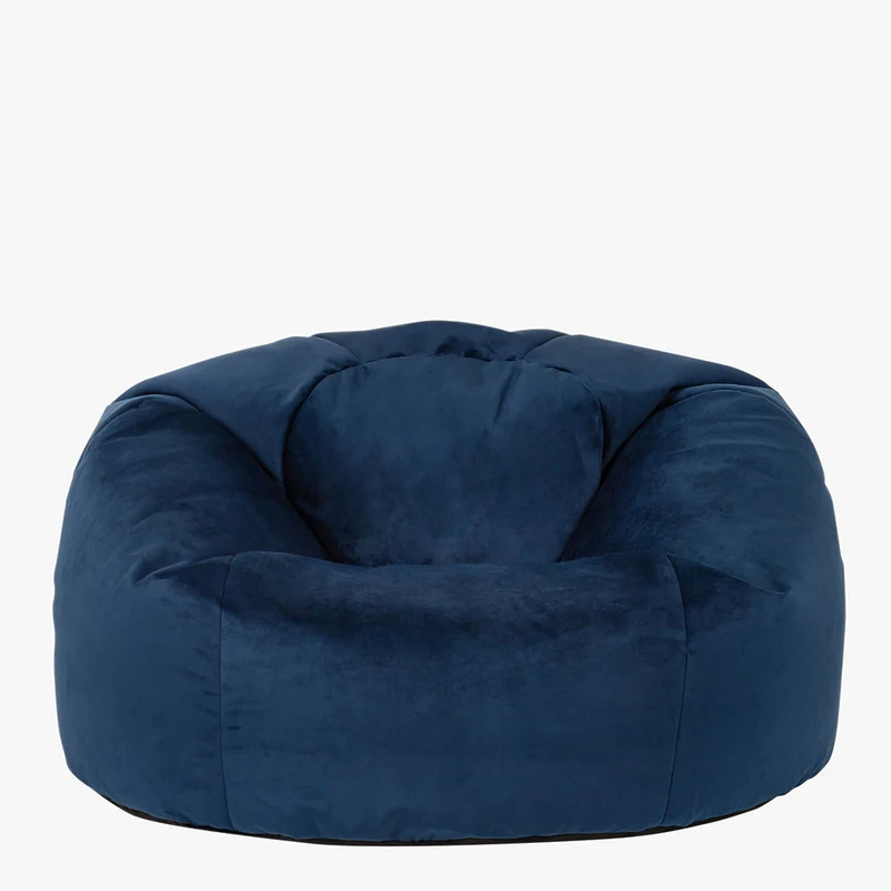 Kingston Velvet Klassischer Sitzsack - Marineblau